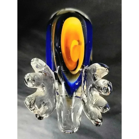 Moose Art Glass Animal Figurine Paperweight Cobalt Blue/Amber/yellow/White/Clear - Picture 5 of 9